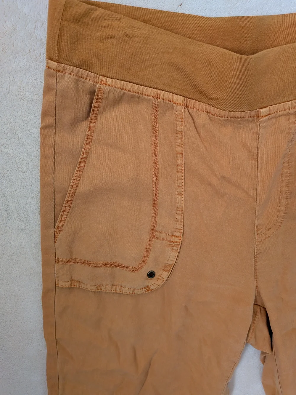 XCVI Wearables Nadia Cargo Pants Orange Women's Size Small Crop
